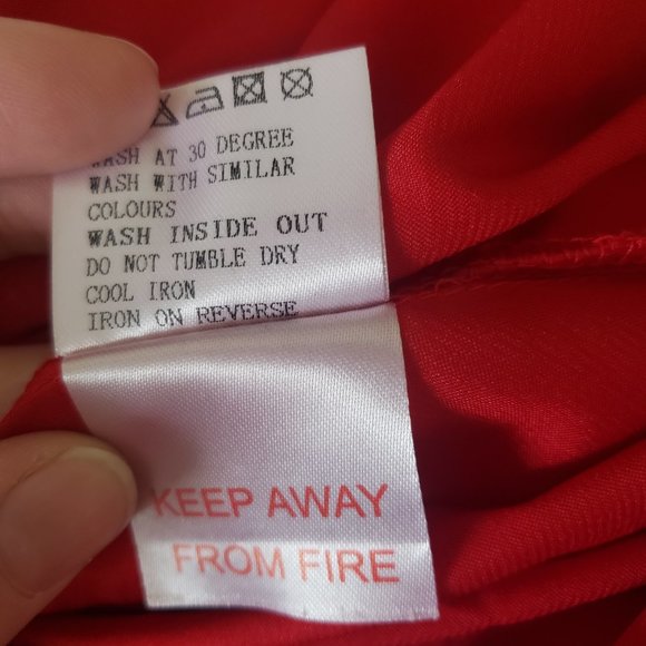 Red silky Naanaa dress from ASOS - Picture 7 of 9